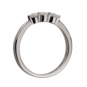 Золота каблучка з діамантами (2к-253) фотографія