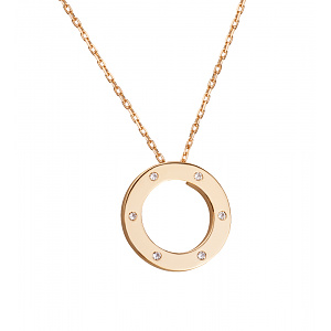 Золоте кольє з цирконієм куб. (1н140/01б) фотографія