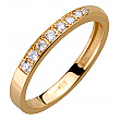 Золота обручка з фіанітами  та  цирконієм куб. 1б_к-302 фотографія 1