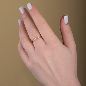 Золотое кольцо с бриллиантами (1б_к-236) фотография