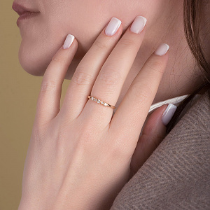 Золотое кольцо с бриллиантами (1б_к-236) фотография