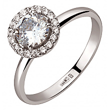 Золотое кольцо с фианитами (кубическим цирконием) (2б_к-336)