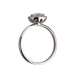 Золотое кольцо с фианитами (кубическим цирконием) (2б_к-336) фотография