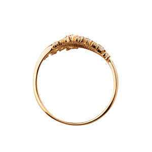 Золотое кольцо с цирконием куб. (01-18977867) фотография