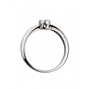 Золотое кольцо с цирконием куб. (01-19043367) фотография