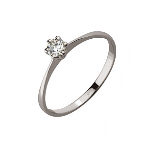 Золота каблучка з діамантом (01-19053867) фотографія