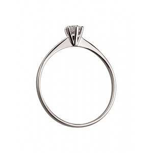 Золота каблучка з діамантом (01-19053867) фотографія