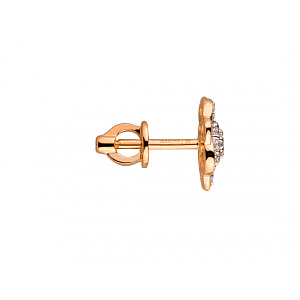 Золотые серьги с цирконием куб. (01-19305967) фотография