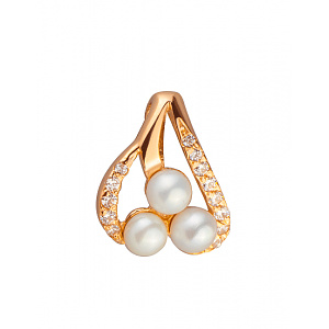 Золотий кулон з цирконієм куб. (01-200080267) фотографія