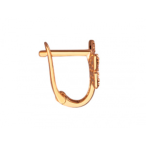 Золотые серьги с цирконием куб. (01-200264767) фотография