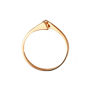 Золота каблучка з діамантом (01-200413867) фотографія