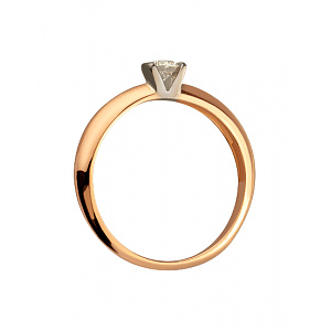 Золотое кольцо с бриллиантом (01-200542667) фотография