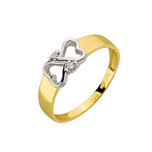 Золотое кольцо с бриллиантами (01-200547167) фотография