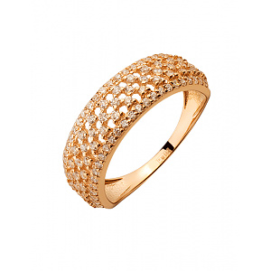 Золота каблучка з цирконієм куб. (01-200566867) фотографія