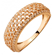 Золота каблучка з цирконієм куб. (01-200566867)