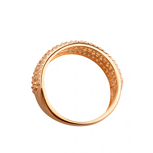 Золота каблучка з цирконієм куб. (01-200566867) фотографія