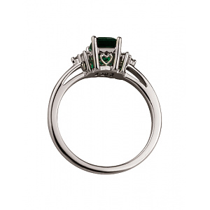 Золота каблучка з діамантами (01-200590067) фотографія