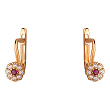 Золоті сережки з фіанітом (цирконієм куб.) (01-200633467)