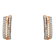 Золоті сережки з фіанітом (цирконієм куб.) (01-200783567)