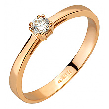 Золота каблучка з діамантом (01-200807567)