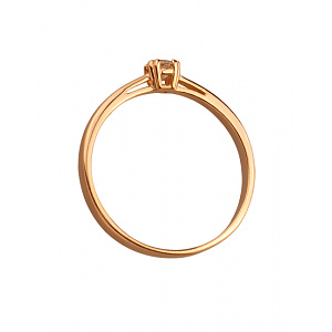 Золота каблучка з діамантом (01-200807567) фотографія