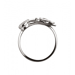 Золота каблучка з фіанітами (2б_к-316) фотографія