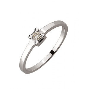 Золотое кольцо с бриллиантом (01-18754968) фотография