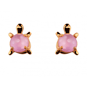 Золотые серьги с цирконием куб. (01-19243868) фотография