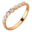 Золота каблучка з цирконієм куб. 01-19316168 фотографія 1