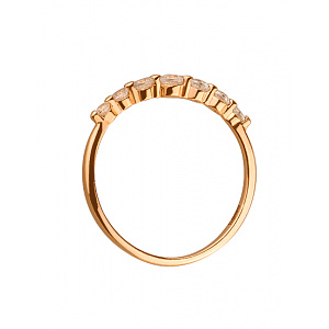 Золота каблучка з цирконієм куб. (01-19316168) фотографія