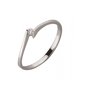 Золота каблучка з діамантом (01-200104768) фотографія