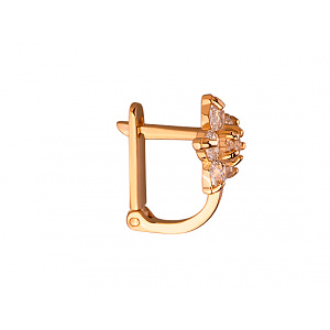 Золотые серьги с цирконием куб. (01-200283068) фотография