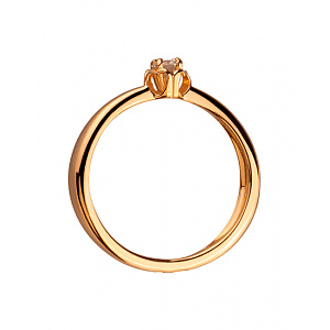 Золотое кольцо с бриллиантом (01-200291168) фотография