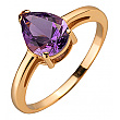 Золота каблучка з аметистом 01-200323768 фотографія 1