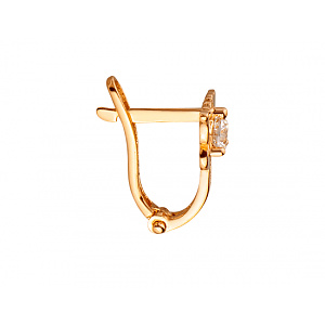 Золотые серьги с цирконием куб. (01-200382768) фотография