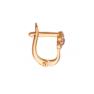 Золоті сережки з цирконієм куб. (01-200422768) фотографія