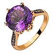 Золотое кольцо с аметистом 01-200428668 фотография 1