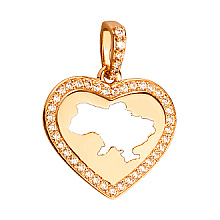 Золотий кулон з цирконієм куб. (01-200559568)