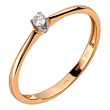 Золота каблучка з діамантом (01-200608568)