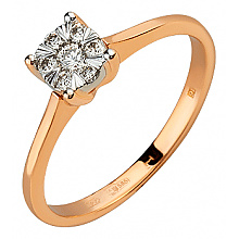 Золота каблучка з діамантами (01-200633368)