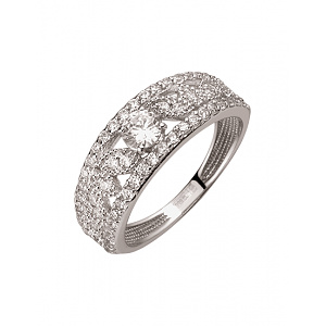 Золотое кольцо с фианитом (цирконием куб.) (01-200740168) фотография