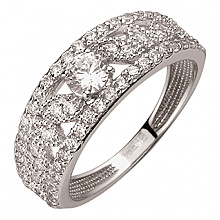 Золотое кольцо с фианитом (цирконием куб.) (01-200740168)