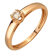 Золота каблучка з діамантом (01-200769668)