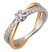 Золотое кольцо с бриллиантами (01-200781068)
