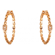 Золоті сережки з фіанітом (цирконієм куб.) (01-200816068)