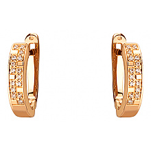 Золоті сережки з фіанітом (цирконієм куб.) (01-200845168)