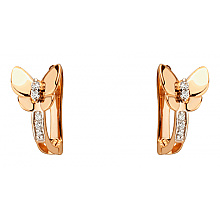 Золотые серьги с фианитом (цирконием куб.) (01-200858168)