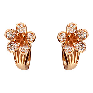 Золоті сережки з фіанітами (1б_с-132) фотографія