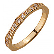 Золота обручка з фіанітами  та  цирконіями 1б_к-211 фотографія 1