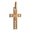 Золотой крестик с бриллиантами 1б_п-212 фотография 1